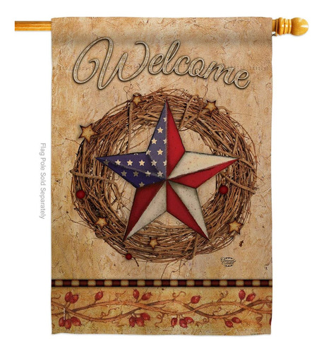 Ornament Collection Bienvenido American Pride Corona Bandera