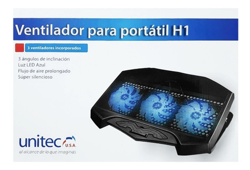 Base Refrigerante Portátil H1, 3 Niveles / 3 Ventiladores