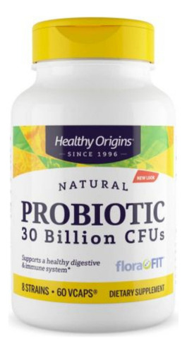 Probiótico 30 Bilhões Ufc - Healthy Origins 60 Veg Caps Sabor Sem Sabor