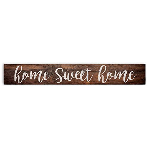 Home Sweet Home Script Design Marrón 23.88 X 3.5 Pulga...