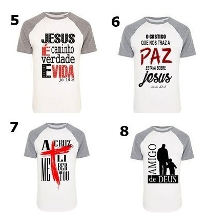 Kit 5 Camiseta Com Dizeres Evangelicos  Preço De  Revenda