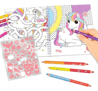 Cuaderno Para Colorear Escarcha Y Stiker 32 Ilustraciones 
