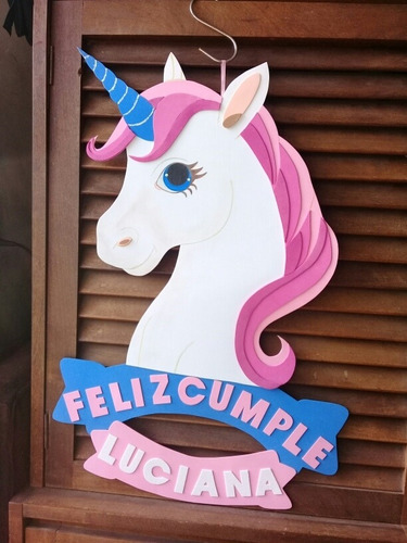 Cartel En Gomaeva De Unicornio De 60 X 70cm Para Decorar .