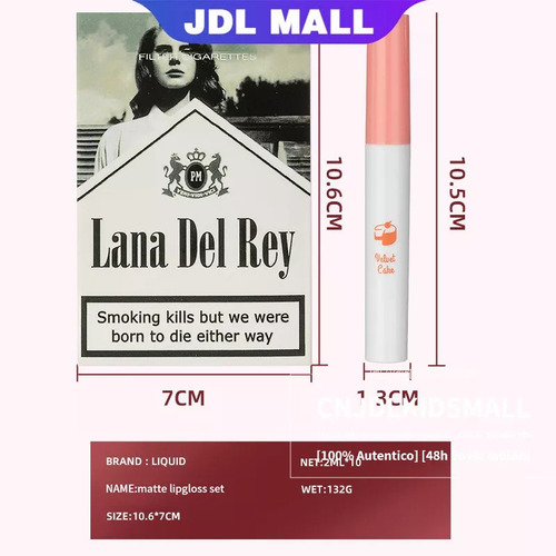 10pcs Labiales Lana Del Rey Juego De Lápiz Labial Mate X