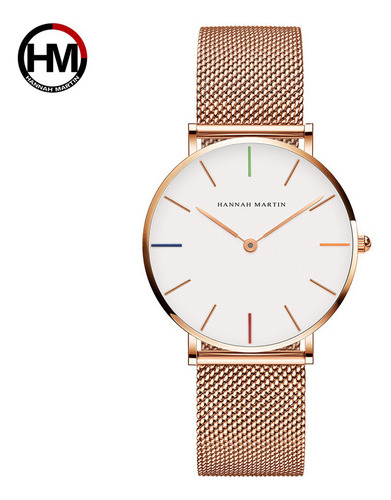 Reloj Japonés De Acero Inoxidable Para Mujer - Autorizado