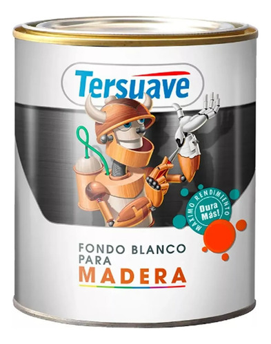 Pintura Fondo Blanco Para Madera Tersuave 1 Litro Mf Shop