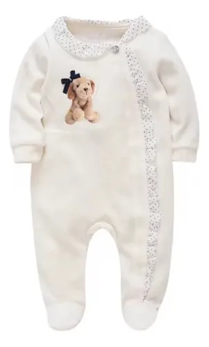 Enterito Pijama En Plush Bebe Rn Con Vinchas De Regalo