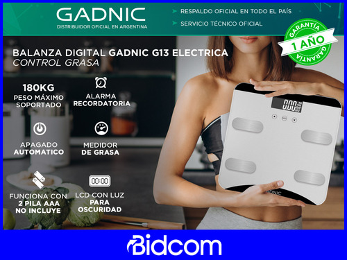 Balanza Para Personas Gadnic Digital Eléctrica Peso Corporal
