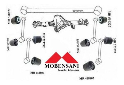 Kit 08 Buchas Braços Traseiros Tr4 / Io - Mobensani C/ Nota