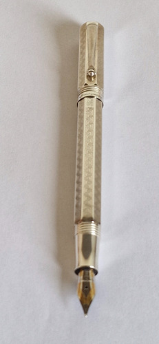 Caneta Tinteiro Montegrappa Reminiscense Mid-size Prata Qq Cor (Usado)