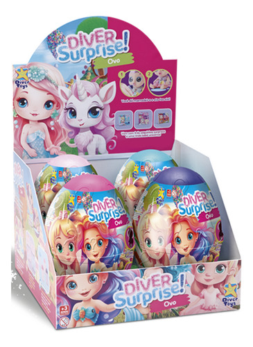 Boneca Diver Surprise No Ovo Faz Xixi - Divertoys
