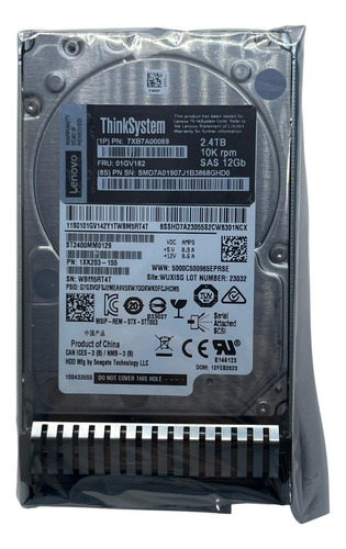 Hd Lenovo 2.4tb 10k 2,5 Sas 12gbps 01gv182 Sr650 Sr630 V2 Sr630 V3 Novo @ Prateado