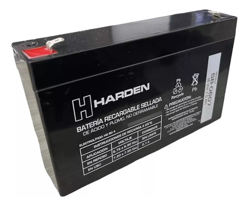 Batería Recargable Sellada Harden Sb-0607 6volts 7amperes