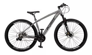 Bicicleta Aro 29 Ksw Alumínio 24 Vel Freio A Disco Mec Mtb Cor Grafite com Preto Tamanho do quadro 21