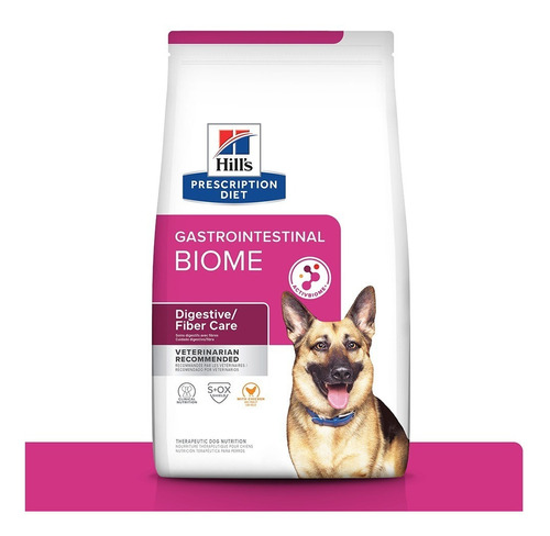 Alimento Hill's Prescription Diet Gastrointestinal Biome para perro adulto sabor pollo en bolsa de 8.5lb