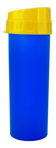 Kit 100 Garrafas Acqua Bio (pp) 480 Ml - Mais Resistentes! Cor Garrafa Azul + Tampa Amarelo Fechado