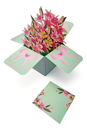 Tarjeta 3d Desplegable Agradecimientos Saludos Novios Pareja