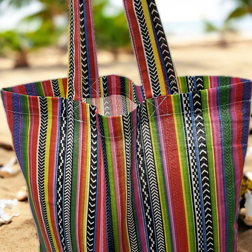 Bolso De Lona Dibujo Aguayo 50x50