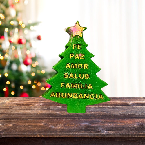 Molde Vela Arbol Navidad Deseos Año Nuevo Resina Manualidad
