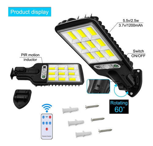 300w Llevó Las Luces De Calle Solares Cob+lámpara Solar Al A