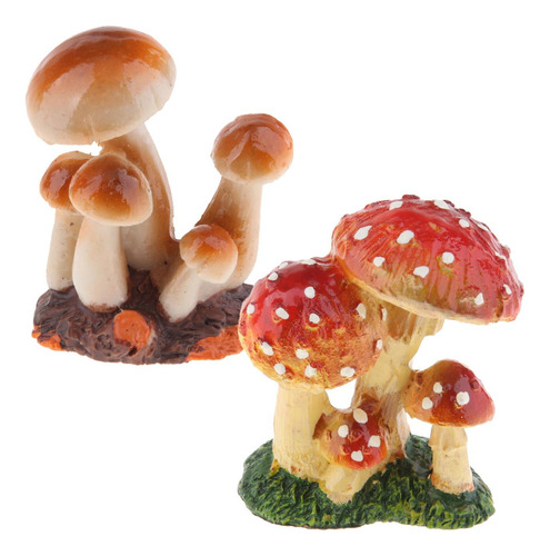 Figura De Seta De Jardín De Hadas, 2 Uds., Estatua De Rojo