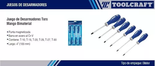 Juego de destornilladores Torx magnéticos de 5 piezas, destornillador de  seguridad, herramienta de apertura de reparación, T15, T20, T25, T27 -  AliExpress