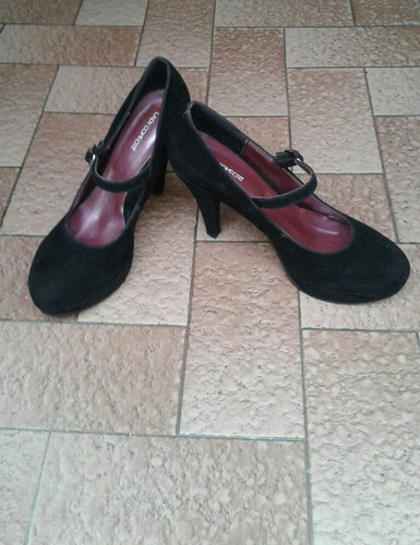 Zapatos De Mujer Gamuza Nobuk Lady Confort T 38 Impecables