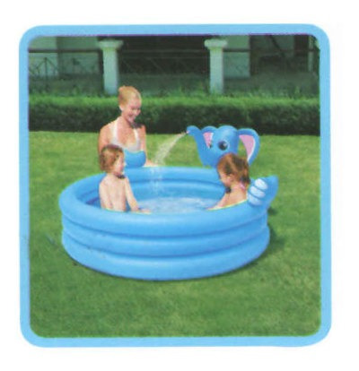 Pileta 3 Aros Spray Elefante 153c Inflable Bestway 3048 Isud