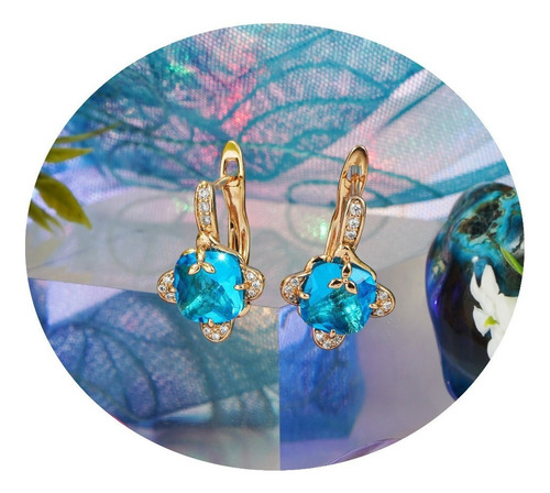 Aretes Oro 18k Brillantes Pendientes Regalo Aniversario Boda