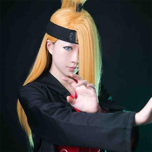 Peruca De Fantasia Longa E Durável Deidara Da Akactuki Co