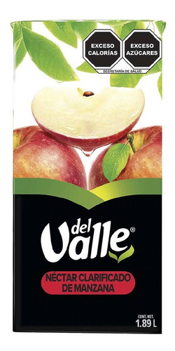 2 Néctar Del Valle Sabor Manzana Clarificada 1.89 Lts