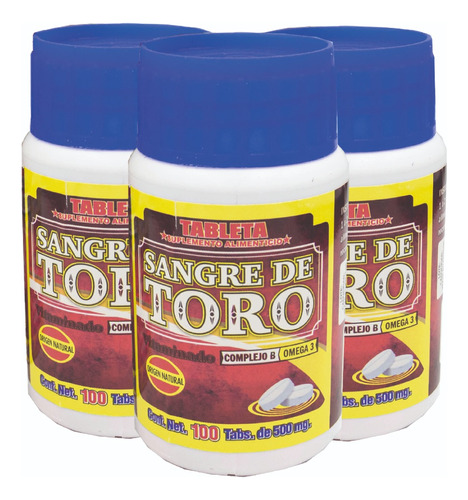 Kit 3 Suplemento Alimenticio Sangre De Toro