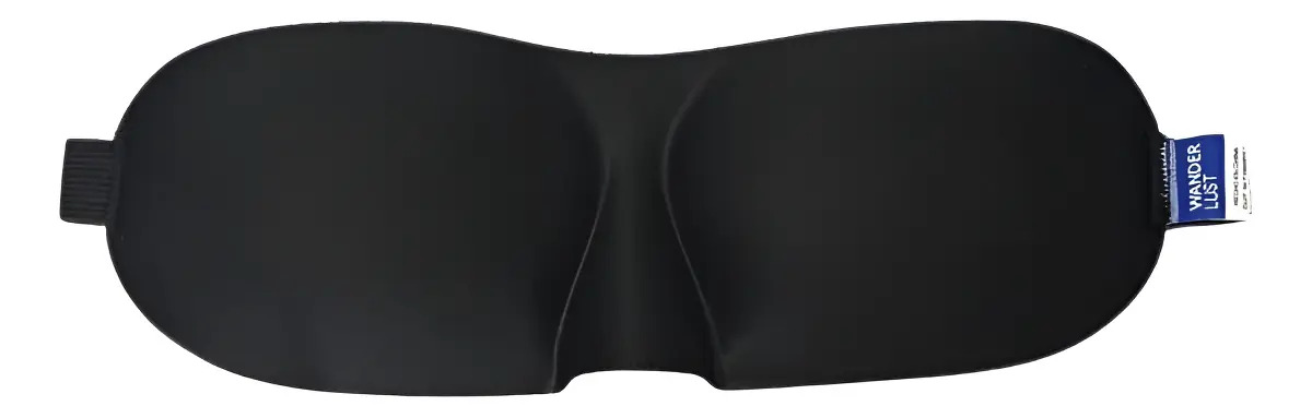 Antifaz De Viaje 3d - Total Black - Wanderlust * Descanso * Color Negro Liso