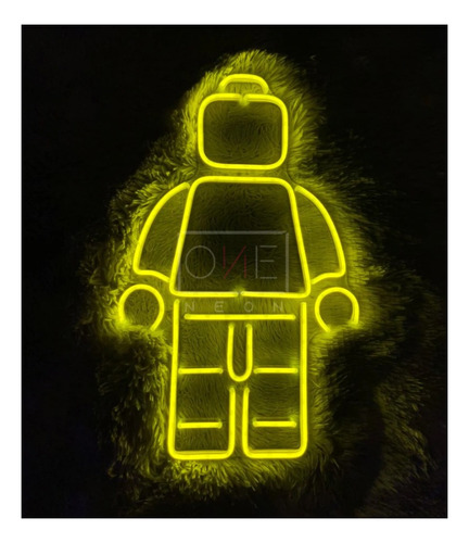 Letrero Led Neon Lego Figura Alto 50cm Luminoso