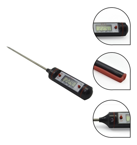 Imagen 1 de 5 de Termómetro Digital Para Cocina De Lujo En Alta Calidad.