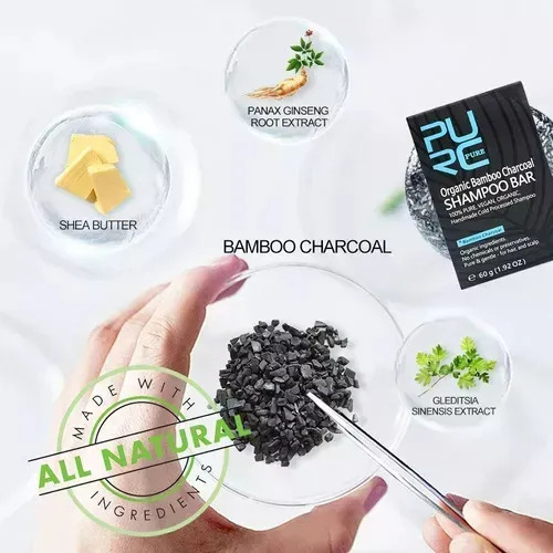S Barra De Shampoo De Carvão Vegetal De Bambu Orgânico 3