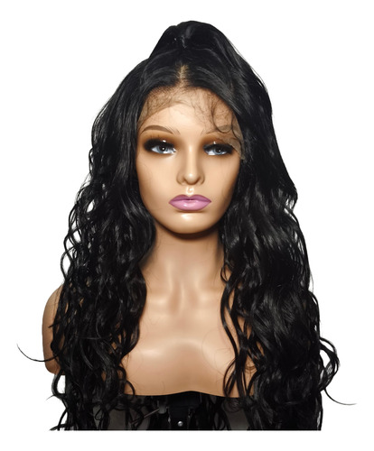 Peluca Lace Front Bobbi Boss Hazel Color Negro Fibra