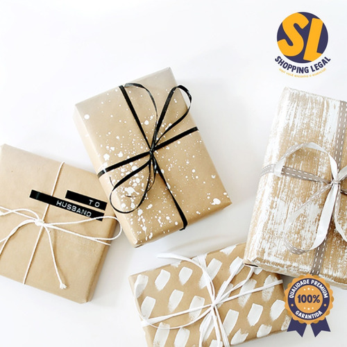 Imagem 3 de 7 de Papel Semi Kraft Bobina 60cm 2kg Embalagem Envelopamento
