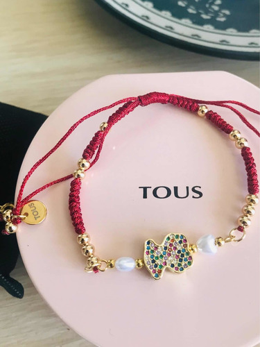 Pulsera Ajustable Rojo Compatible Con Tous Fantasy