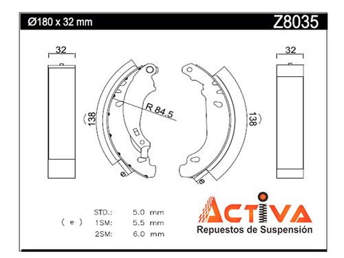 Imagen 5 de 6 de Zapatas De Freno Patines Freno Peugeot 206 Trasero Con Cinta