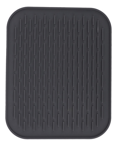 Alfombrilla De Silicona Para Secar Platos Con Borde Rectangu