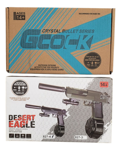 Pistola De Hidrogel Arma De Gel Desert Eagle Negra Juguete Negro