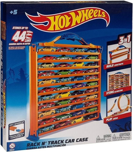 Hot Wheels Pista Maleta Porta 44 Carrinhos Fun