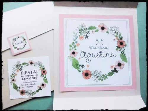 20 Tarjetas Participaciones Invitaciones Casamiento 15 Años