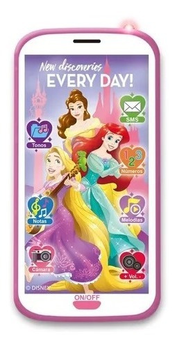 Imagen 2 de 4 de Celular Phone En Ingles De Princesa Disney - Ditoys E.full
