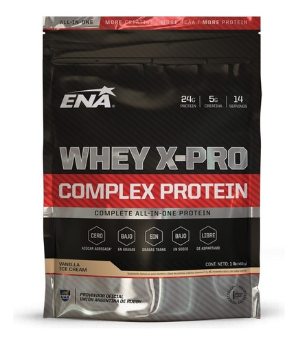 Ena Whey X Pro 453gr Proteina Potenciada - Sabor Vainilla