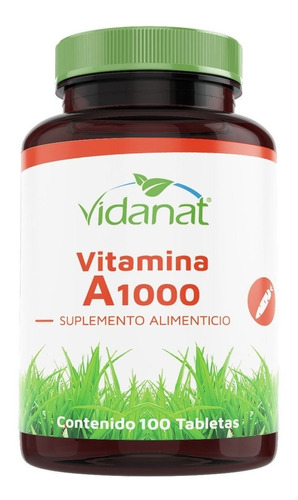 Vidanat Vitamina A1000 Suplemento 100 Tabletas