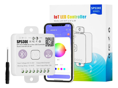 Controlador Inteligente Sp530e Sp530e De Miwise Wifi+bluetoo