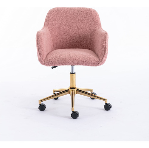 Modern Swivel Home Office Chair,teddy Fabric Upholstered Co.