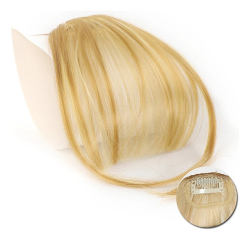Flequillo Postizo Pelo Sintetico Natural Opaco Sutil Comodo Rubio Ceniza